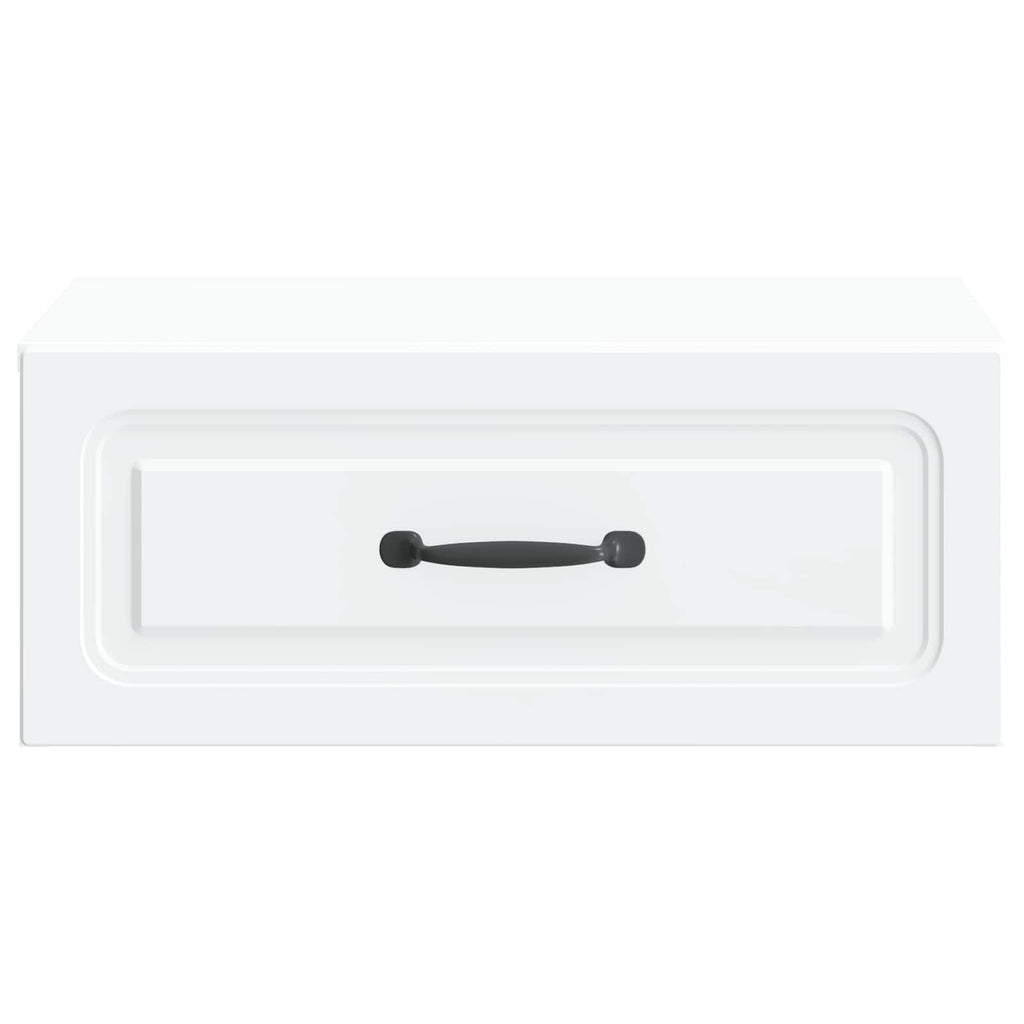 Mobiletto da notte a muro 2 pcs Bianco 49 x 34,5 x 20 cm
