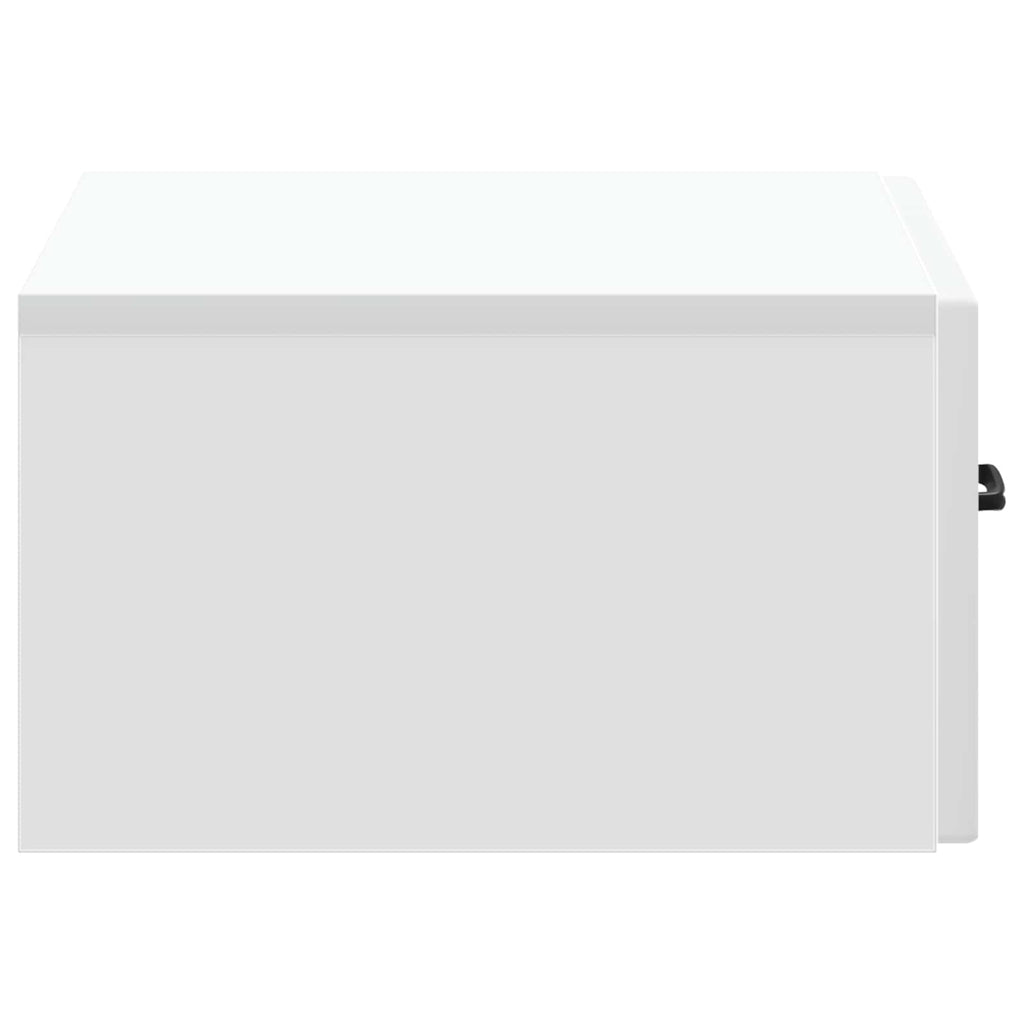 Mobiletto da notte a muro 2 pcs Bianco 49 x 34,5 x 20 cm