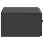 Mobiletto da notte a muro con cassetto Nero 49 x 34,5 x 20 cm