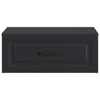 Mobiletto da notte a muro 2 pcs Nero 49 x 34,5 x 20 cm