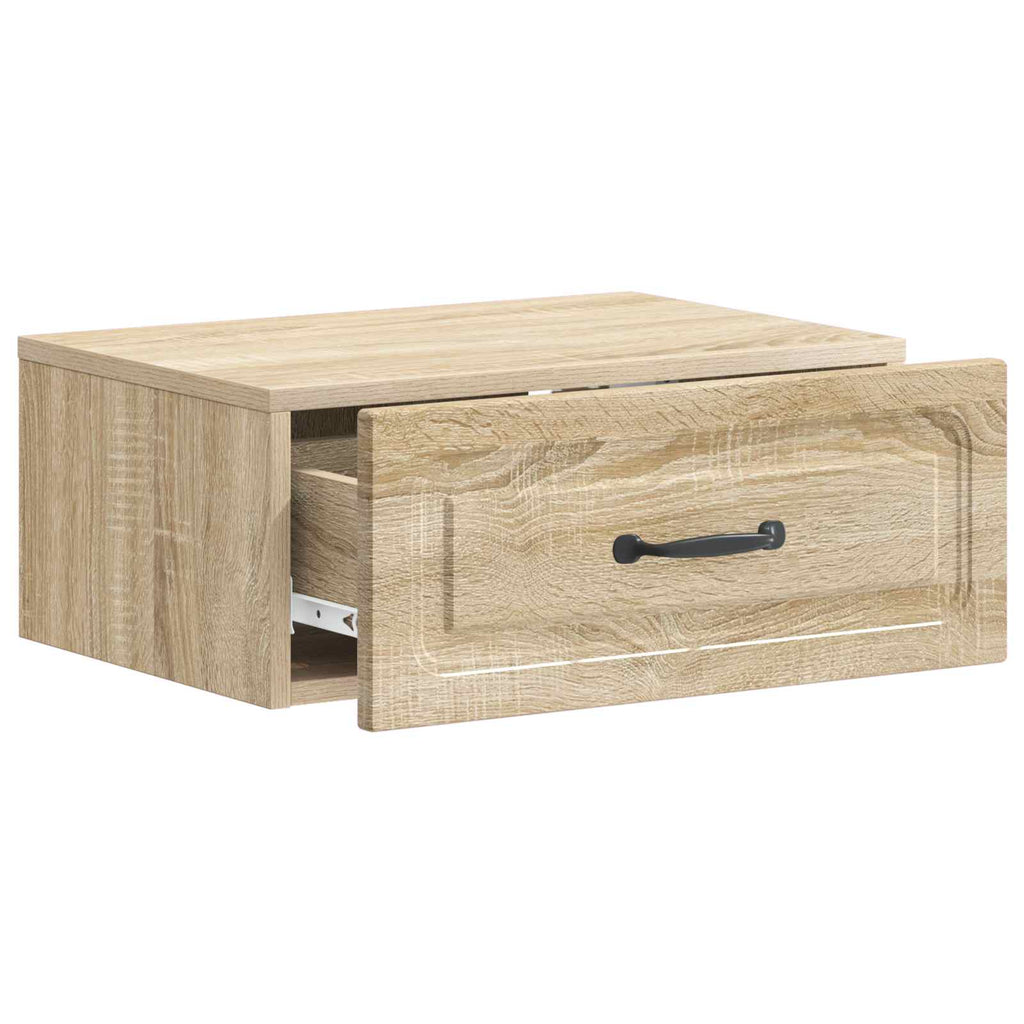 Mobiletto da notte a muro Rovere Sonoma 49 x 34,5 x 20 cm