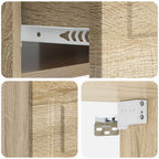 Mobiletto da notte a muro 2 pcs Rovere Sonoma 49 x 34,5 x 20 cm
