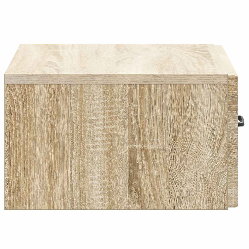 Mobiletto da notte a muro 2 pcs Rovere Sonoma 49 x 34,5 x 20 cm