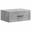 Mobiletto da notte a muro Grigio Cemento 49 x 34,5 x 20 cm