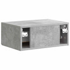 Mobiletto da notte a muro Grigio Cemento 49 x 34,5 x 20 cm