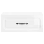 Mobiletto da notte a muro Bianco Lucido 49 x 34,5 x 20 cm