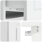 Mobiletto da notte a muro 2 pcs Bianco Lucido 49 x 34,5 x 20 cm