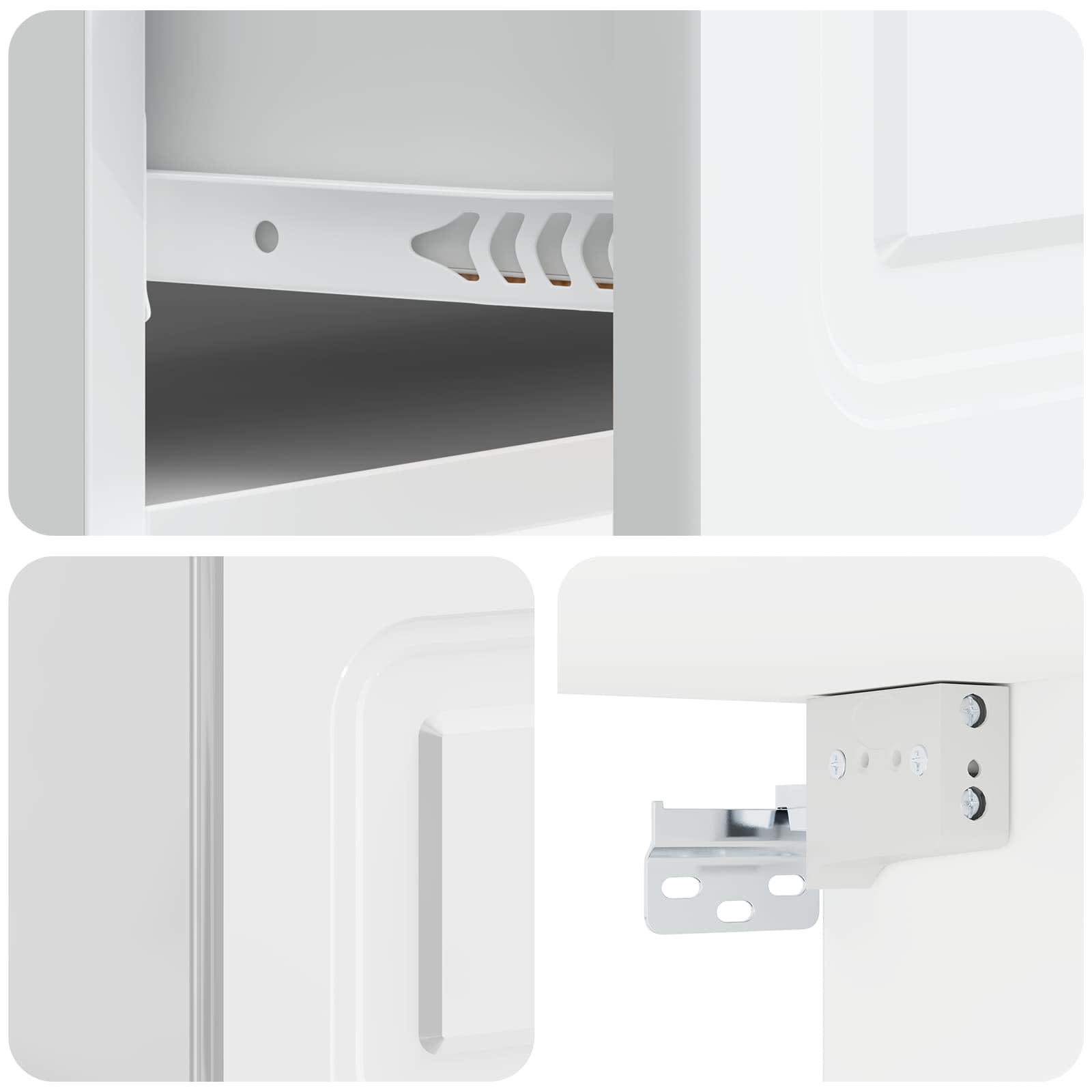 Mobiletto da notte a muro 2 pcs Bianco Lucido 49 x 34,5 x 20 cm