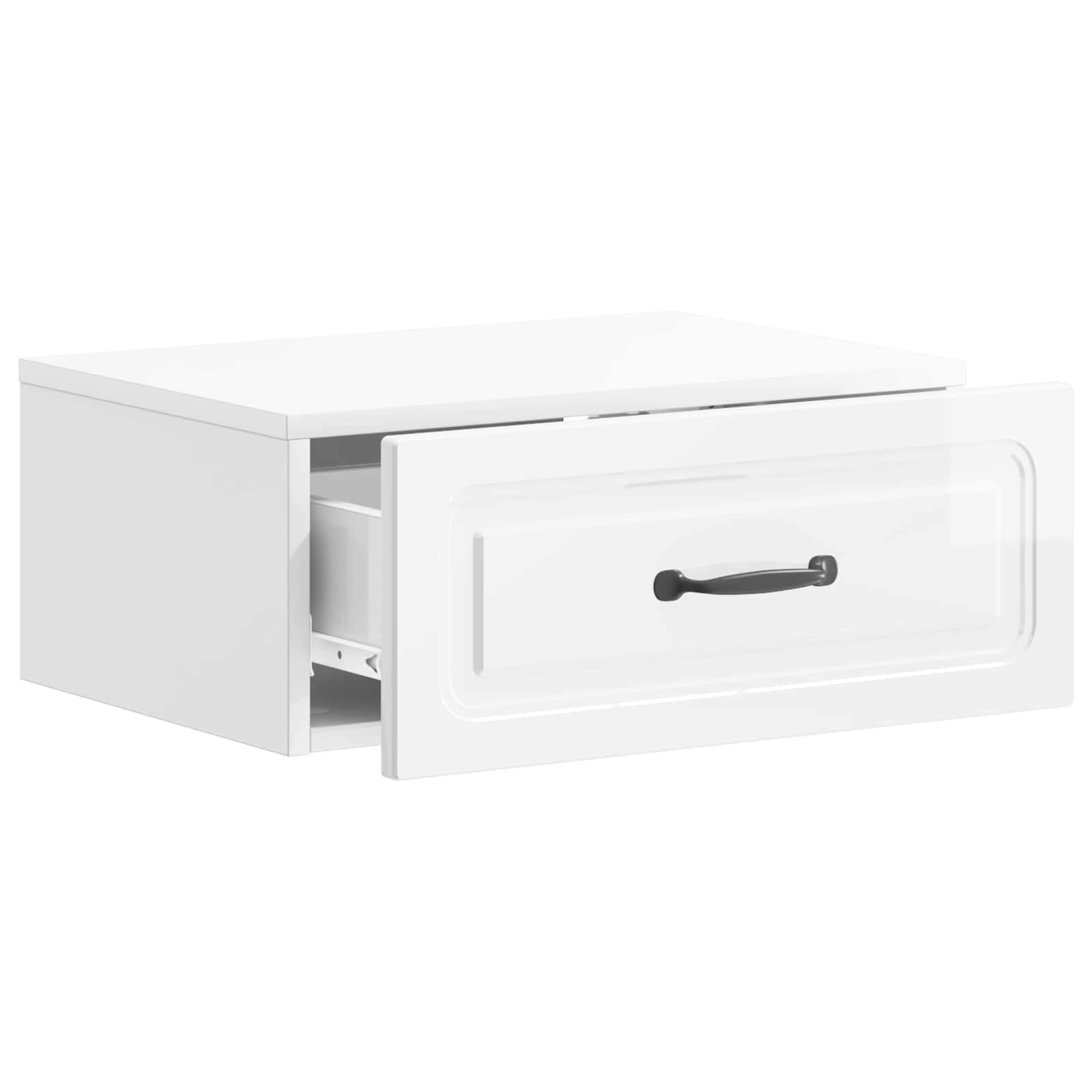 Mobiletto da notte a muro 2 pcs Bianco Lucido 49 x 34,5 x 20 cm