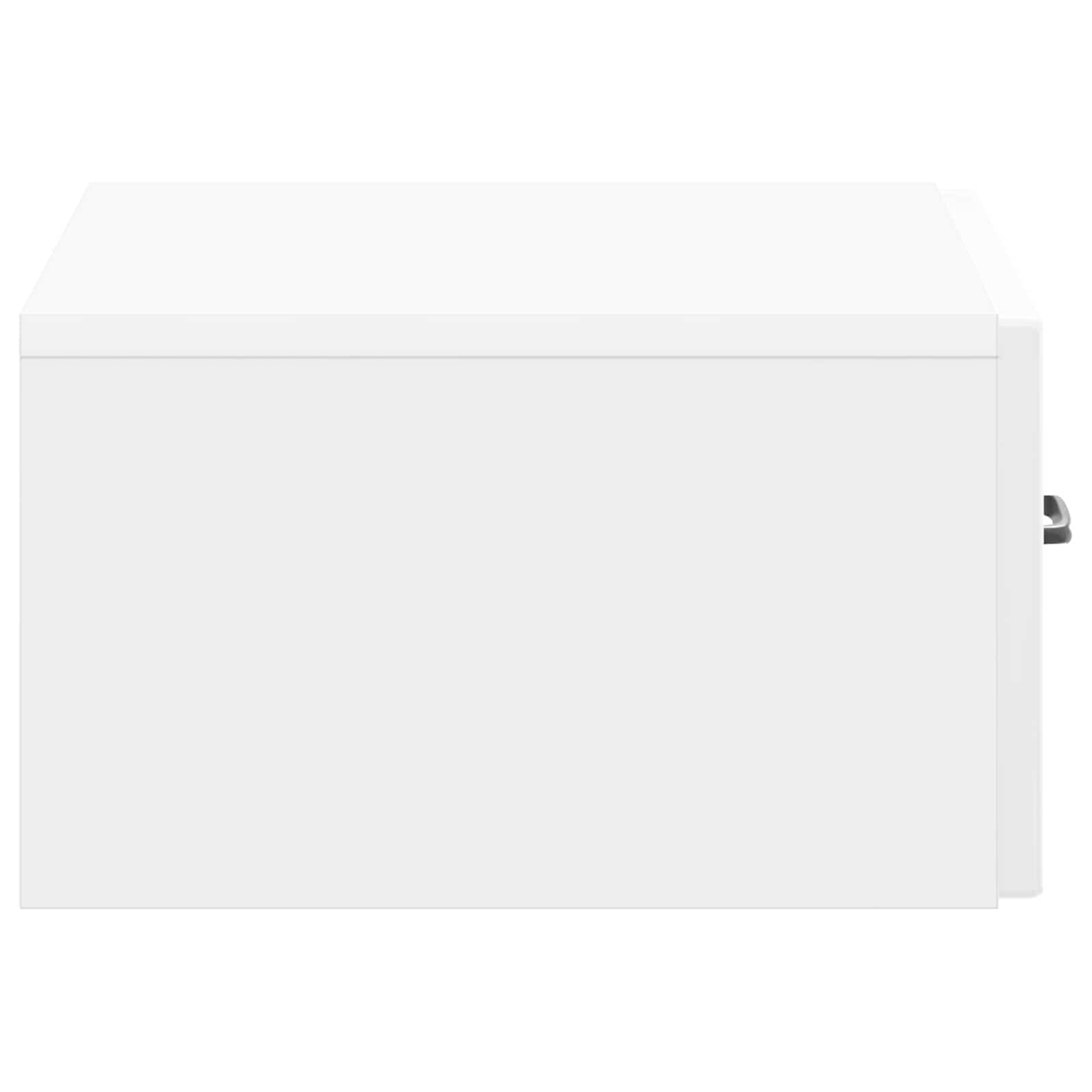 Mobiletto da notte a muro 2 pcs Bianco Lucido 49 x 34,5 x 20 cm
