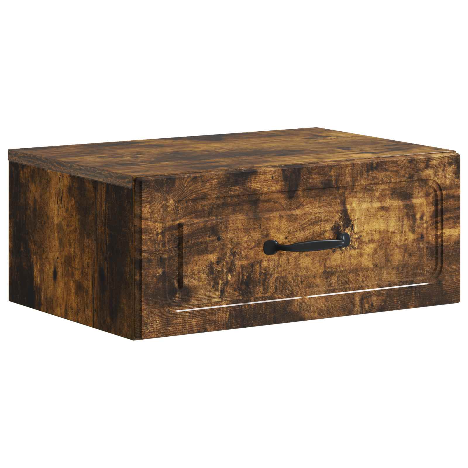 Mobiletto da notte a muro Rovere Fumo 49 x 34,5 x 20 cm