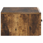 Mobiletto da notte a muro 2 pcs Rovere Fumo 49 x 34,5 x 20 cm