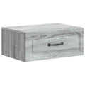 Mobiletto da notte a muro Grigio Sonoma 49 x 34,5 x 20 cm