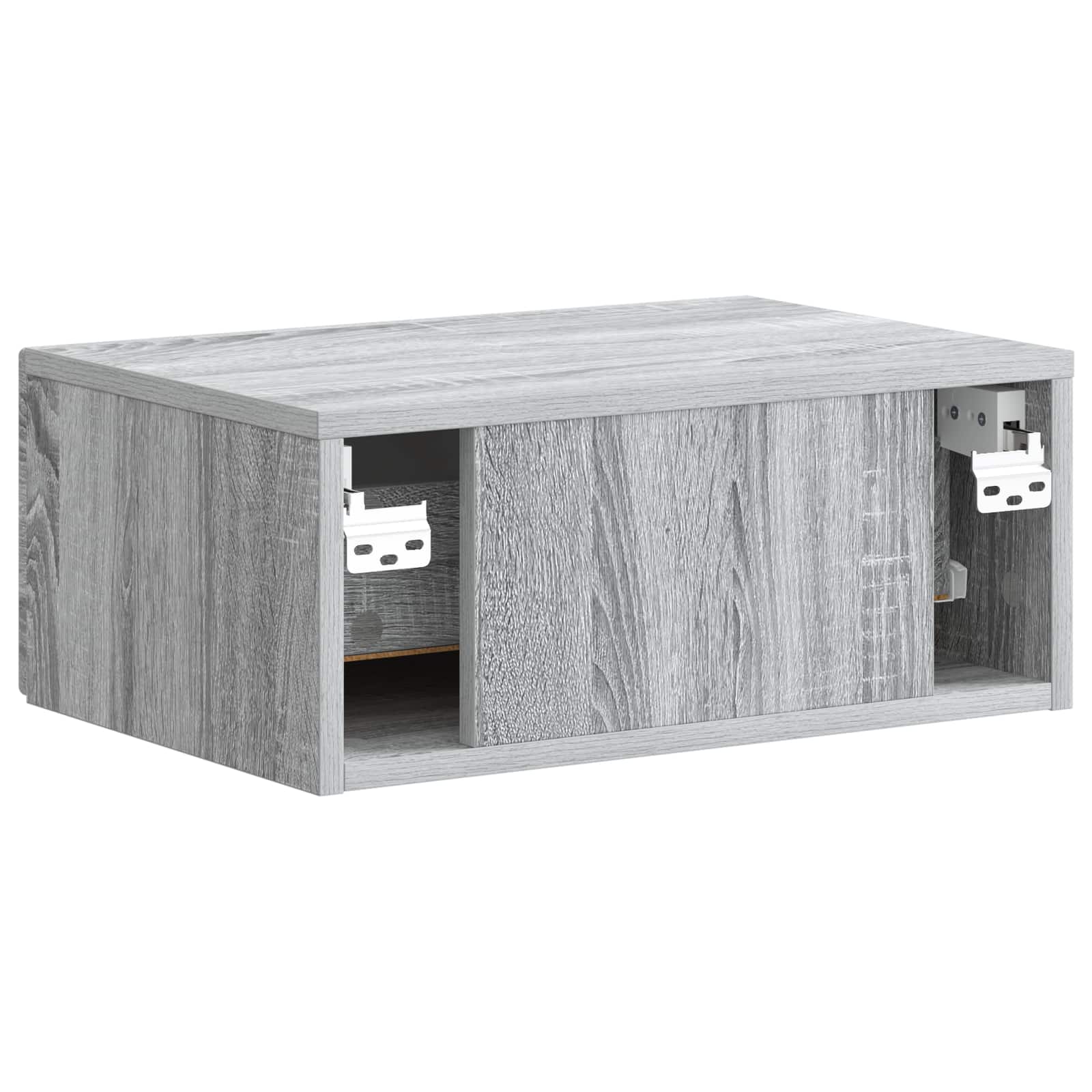 Mobiletto da notte a muro Grigio Sonoma 49 x 34,5 x 20 cm
