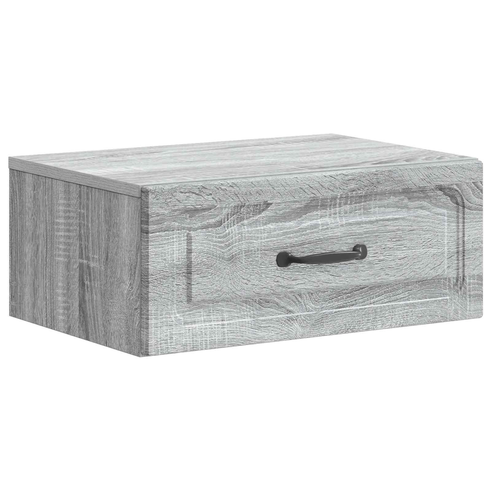 Mobiletto da notte a muro 2 pcs Grigio Sonoma 49 x 34,5 x 20 cm