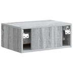 Mobiletto da notte a muro 2 pcs Grigio Sonoma 49 x 34,5 x 20 cm