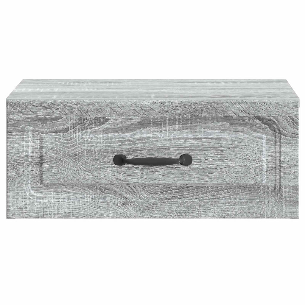 Mobiletto da notte a muro 2 pcs Grigio Sonoma 49 x 34,5 x 20 cm