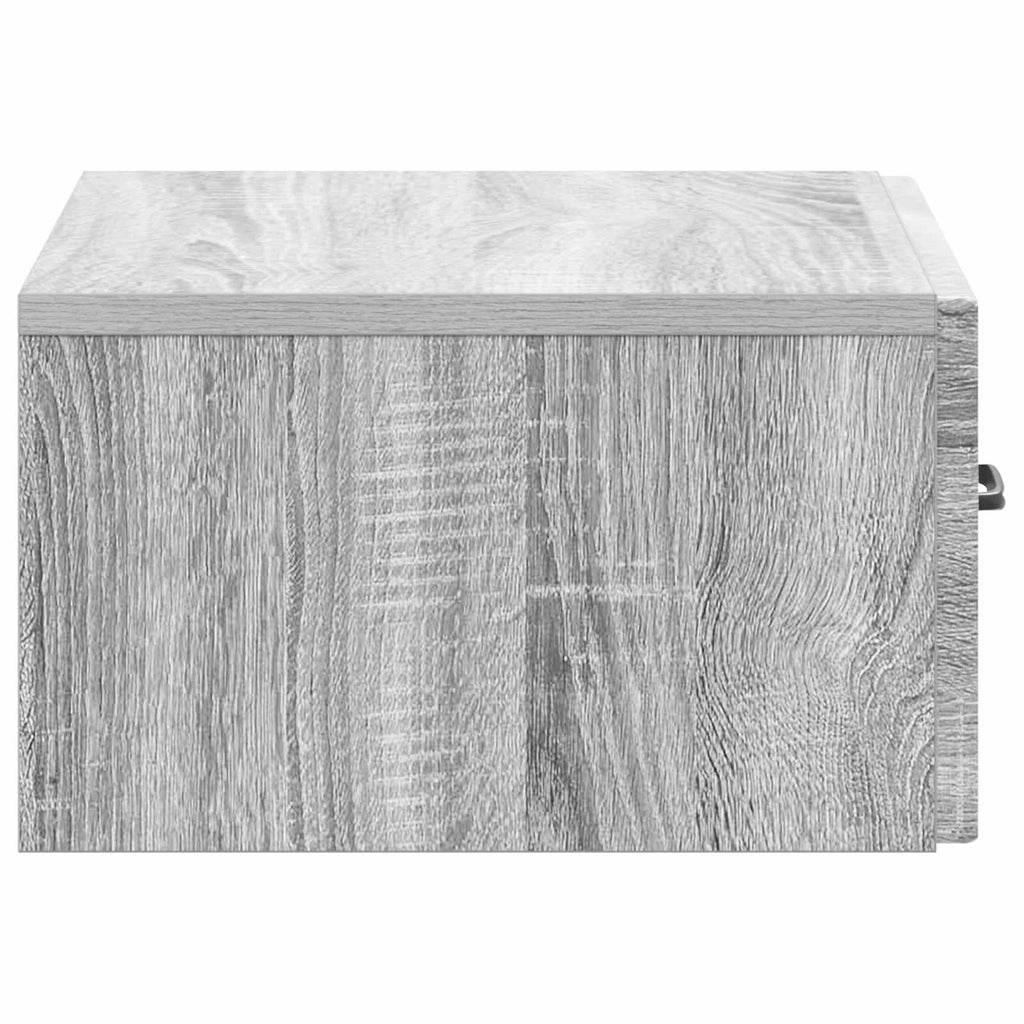 Mobiletto da notte a muro 2 pcs Grigio Sonoma 49 x 34,5 x 20 cm