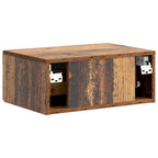 Mobiletto da notte a muro Legno antico 49 x 34,5 x 20 cm
