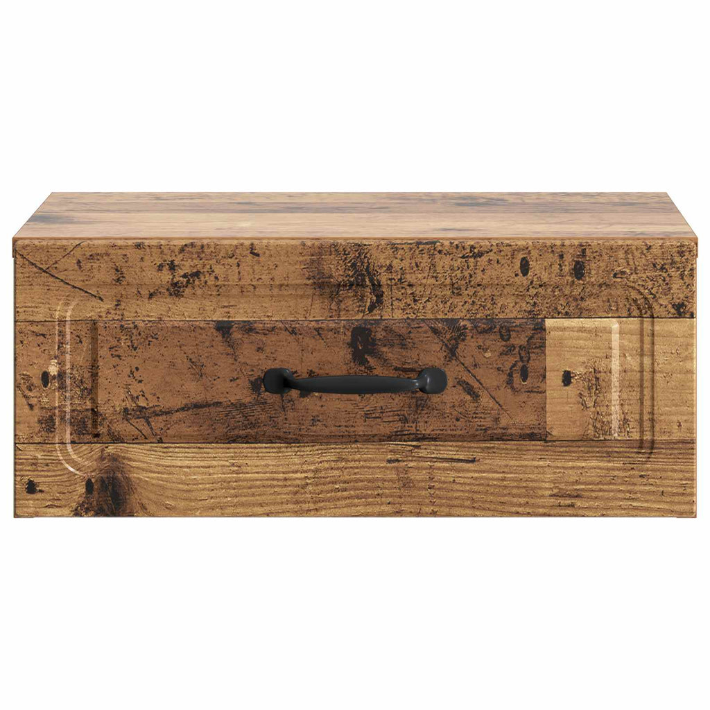 Mobiletto da notte a muro 2 pcs Legno antico 49 x 34,5 x 20 cm