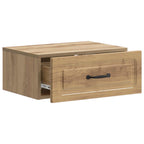 Mobiletto da notte a muro con cassetto 2 pcs Rovere Artigianale