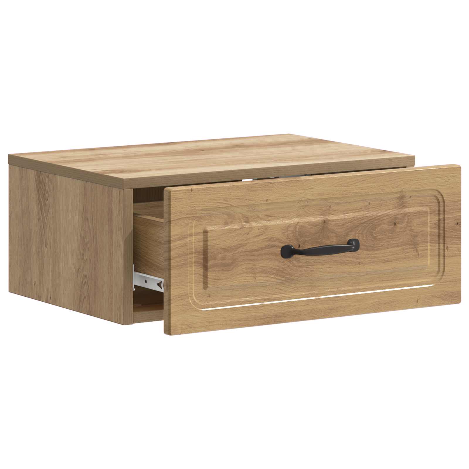 Mobiletto da notte a muro con cassetto 2 pcs Rovere Artigianale