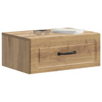 Mobiletto da notte a muro con cassetto 2 pcs Rovere Artigianale