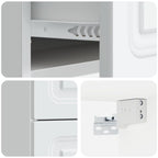 Mobiletto da notte a muro 2 pcs Bianco 34,5 x 33 x 40 cm
