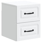 Mobiletto da notte a muro 2 pcs Bianco 34,5 x 33 x 40 cm