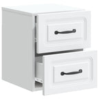Mobiletto da notte a muro 2 pcs Bianco 34,5 x 33 x 40 cm