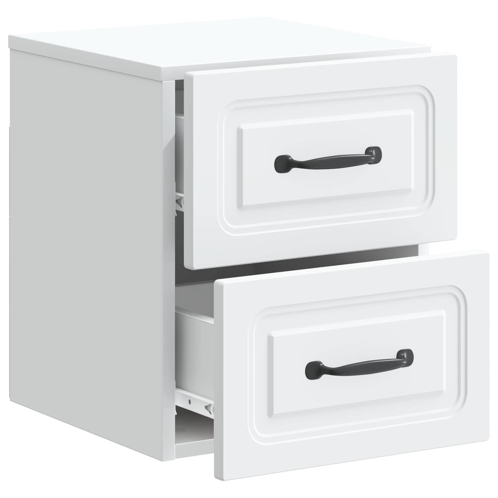 Mobiletto da notte a muro 2 pcs Bianco 34,5 x 33 x 40 cm