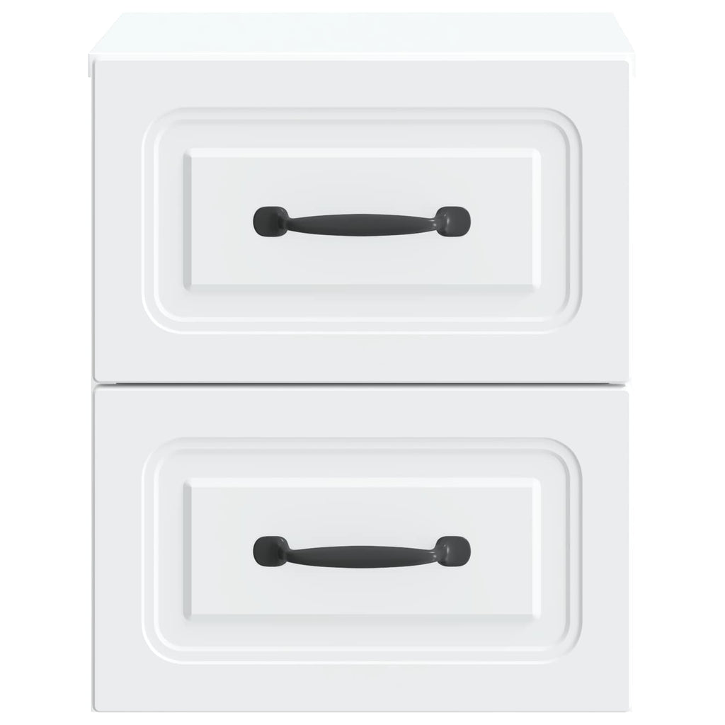 Mobiletto da notte a muro 2 pcs Bianco 34,5 x 33 x 40 cm