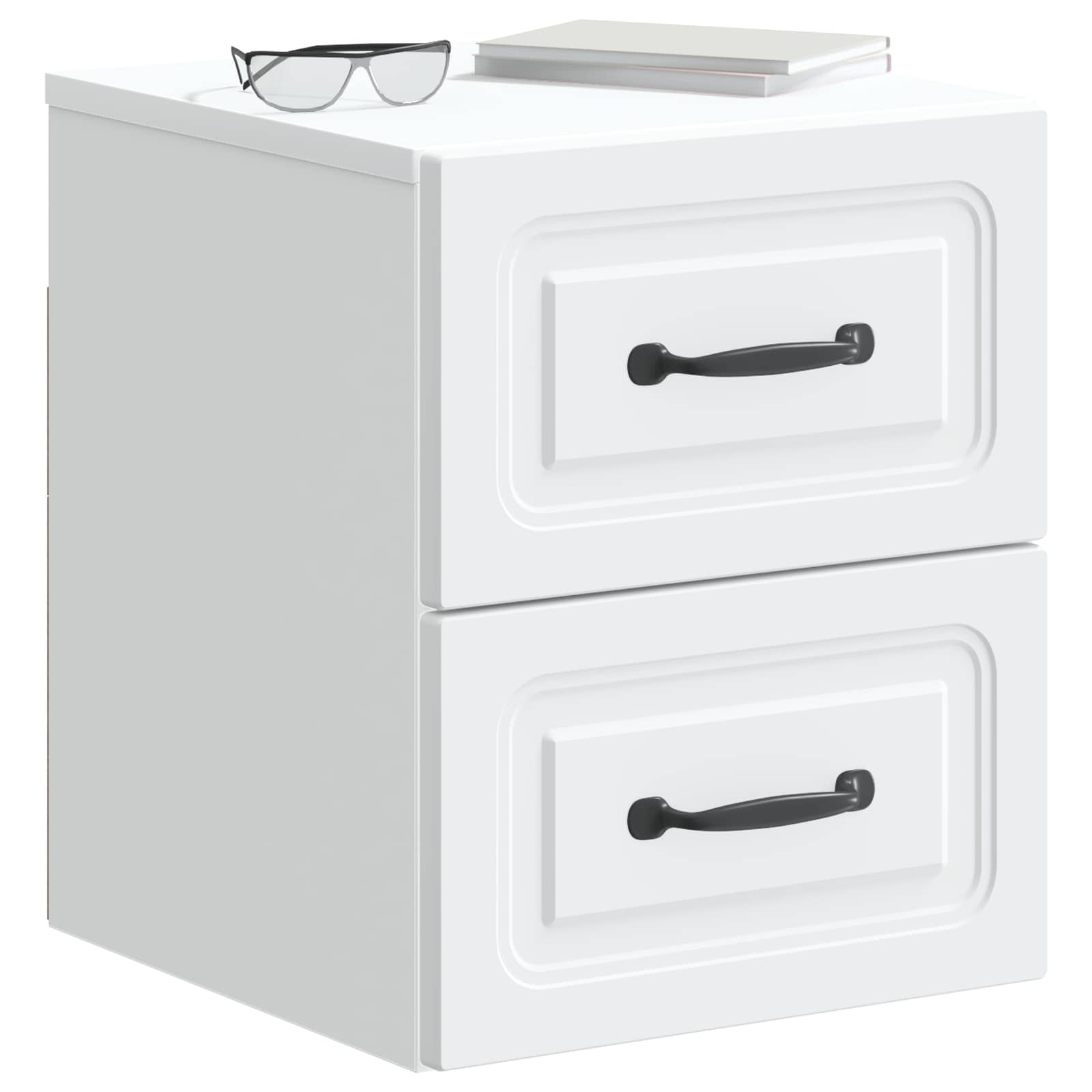 Mobiletto da notte a muro 2 pcs Bianco 34,5 x 33 x 40 cm