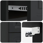 Mobiletto da notte a muro 2 pcs Nero 34,5 x 33 x 40 cm