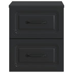 Mobiletto da notte a muro 2 pcs Nero 34,5 x 33 x 40 cm