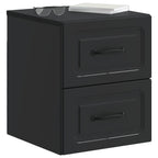 Mobiletto da notte a muro 2 pcs Nero 34,5 x 33 x 40 cm