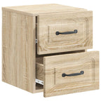 Mobiletto da notte a muro Rovere Sonoma 34,5 x 33 x 40 cm
