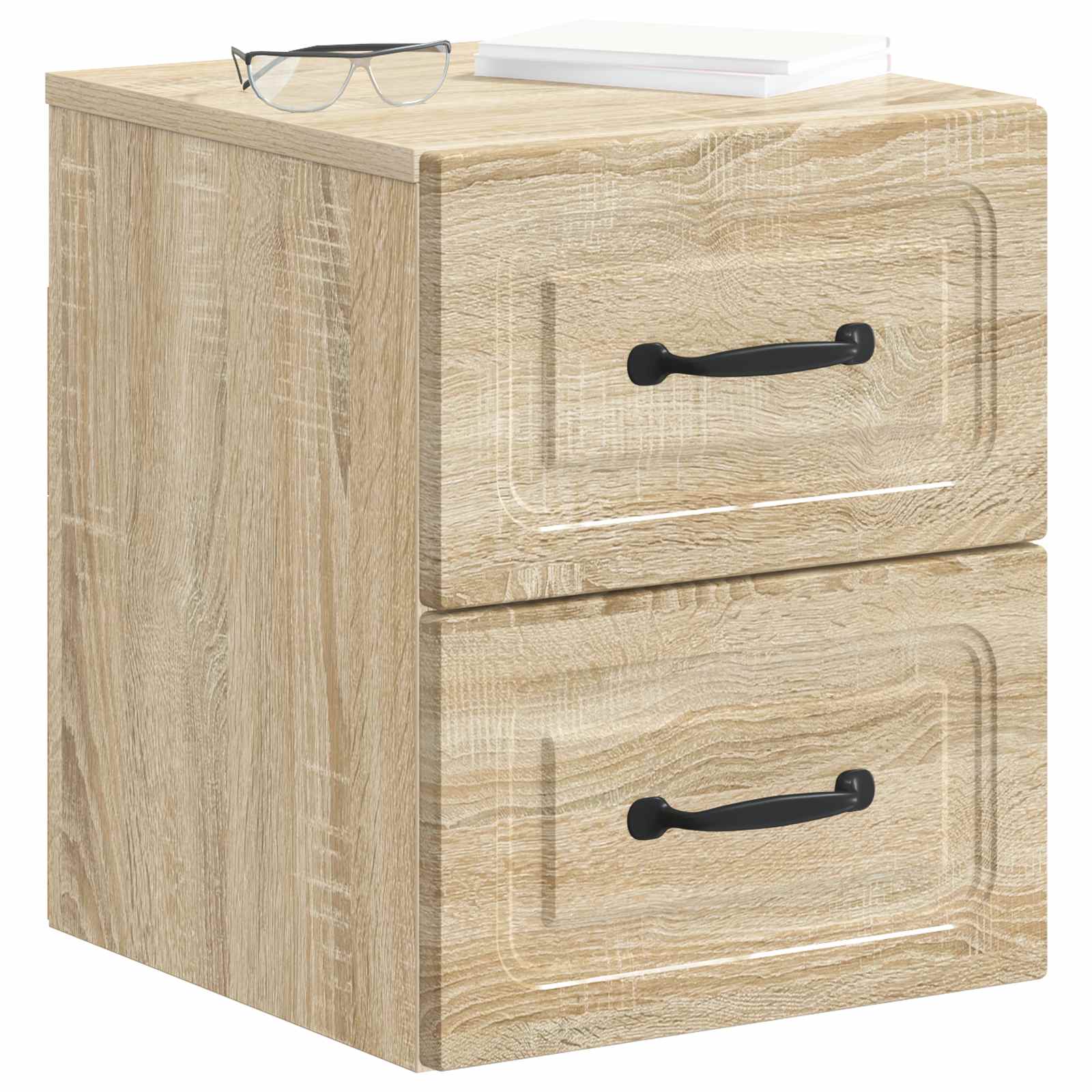 Mobiletto da notte a muro Rovere Sonoma 34,5 x 33 x 40 cm