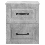 Mobiletto da notte a muro Grigio Cemento 34,5 x 33 x 40 cm