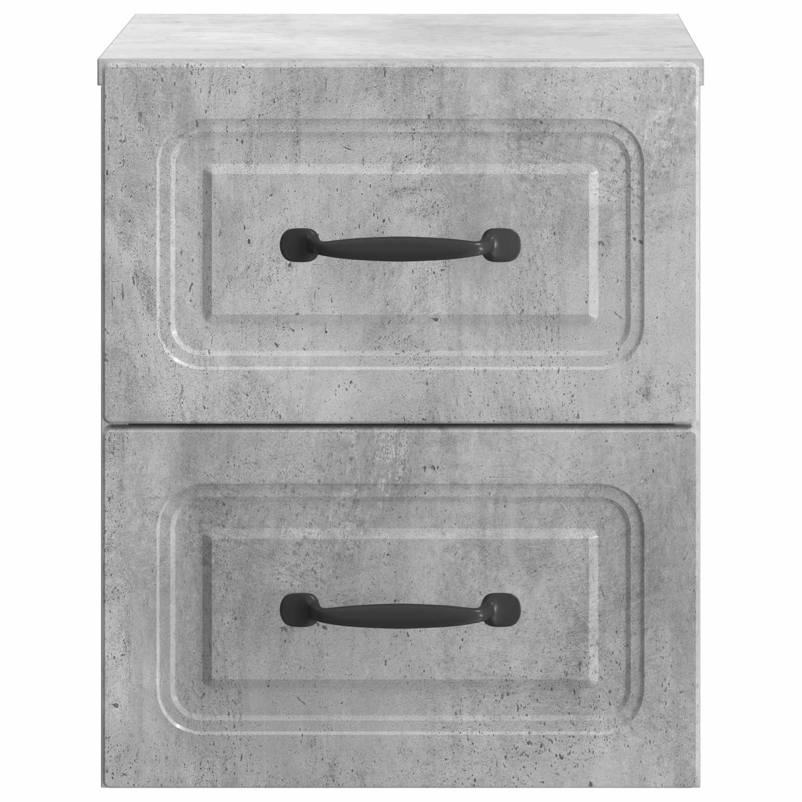 Mobiletto da notte a muro Grigio Cemento 34,5 x 33 x 40 cm