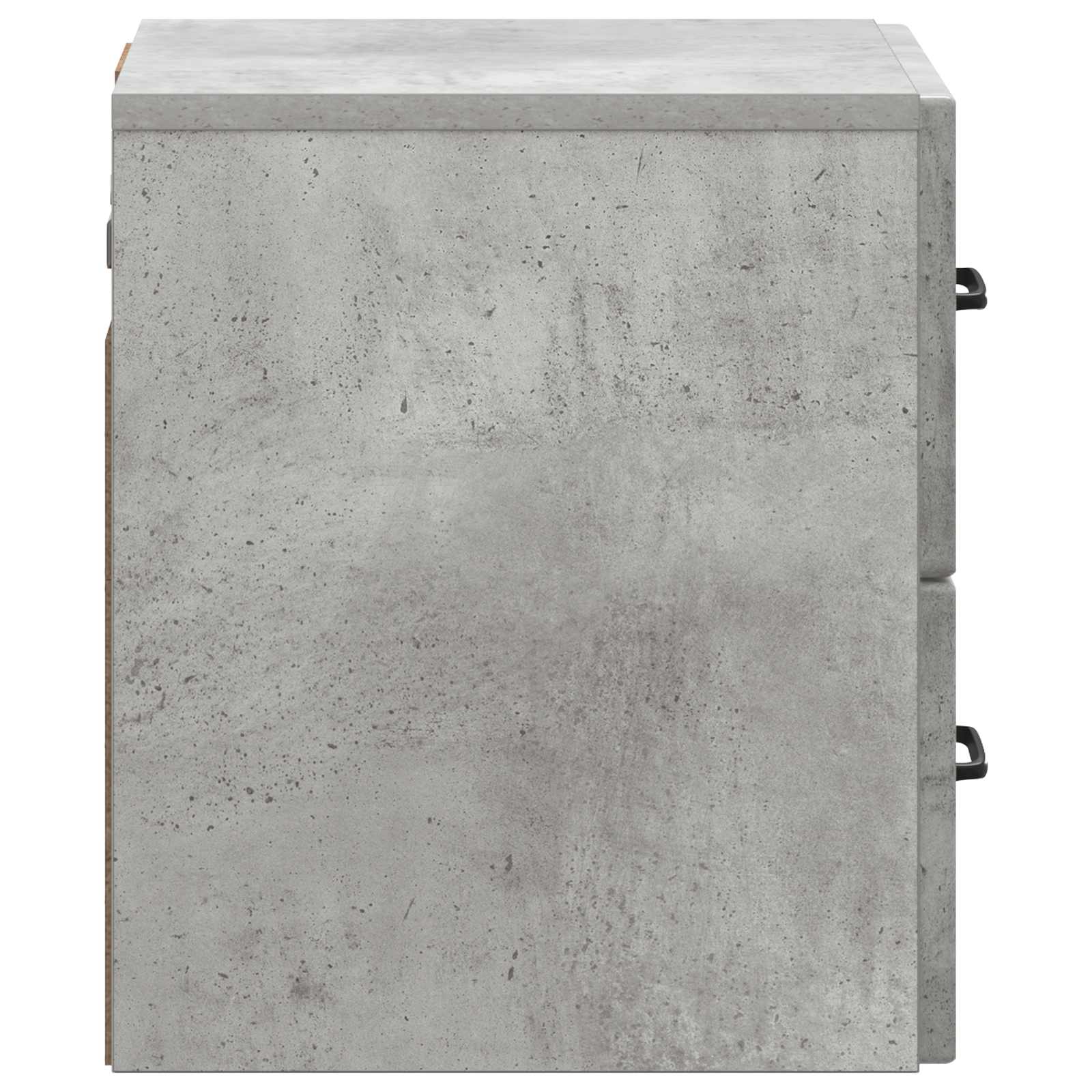 Mobiletto da notte a muro Grigio Cemento 34,5 x 33 x 40 cm