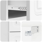 Mobiletto da notte a muro 2 pcs Bianco Lucido 34,5 x 33 x 40 cm