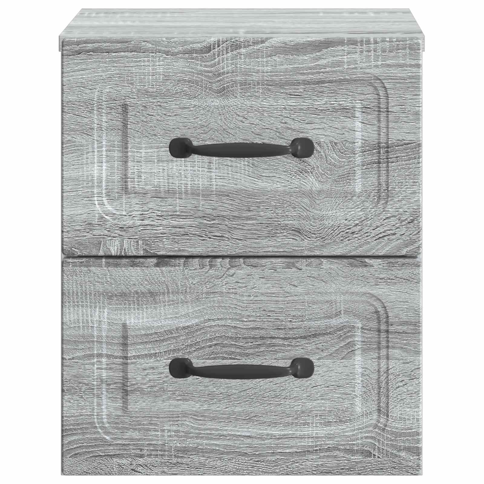Mobiletto da notte a muro Grigio Sonoma 34,5 x 33 x 40 cm