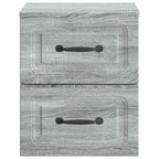 Mobiletto da notte a muro 2 pcs Grigio Sonoma 34,5 x 33 x 40 cm