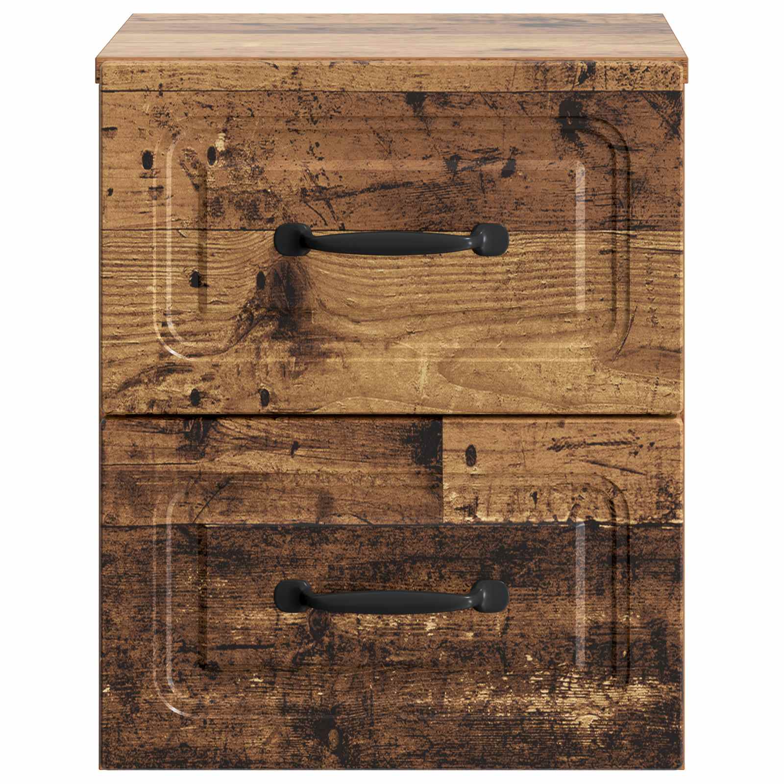 Mobiletto da notte a muro Legno antico 34,5 x 33 x 40 cm