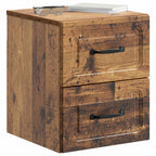 Mobiletto da notte a muro Legno antico 34,5 x 33 x 40 cm