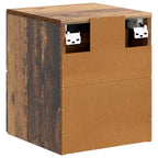 Mobiletto da notte a muro 2 pcs Legno antico 34,5 x 33 x 40 cm