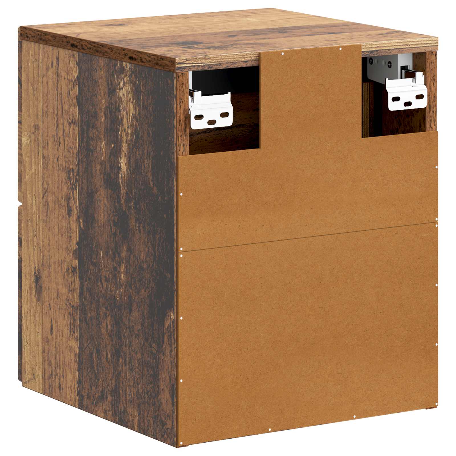 Mobiletto da notte a muro 2 pcs Legno antico 34,5 x 33 x 40 cm