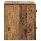 Mobiletto da notte a muro 2 pcs Legno antico 34,5 x 33 x 40 cm