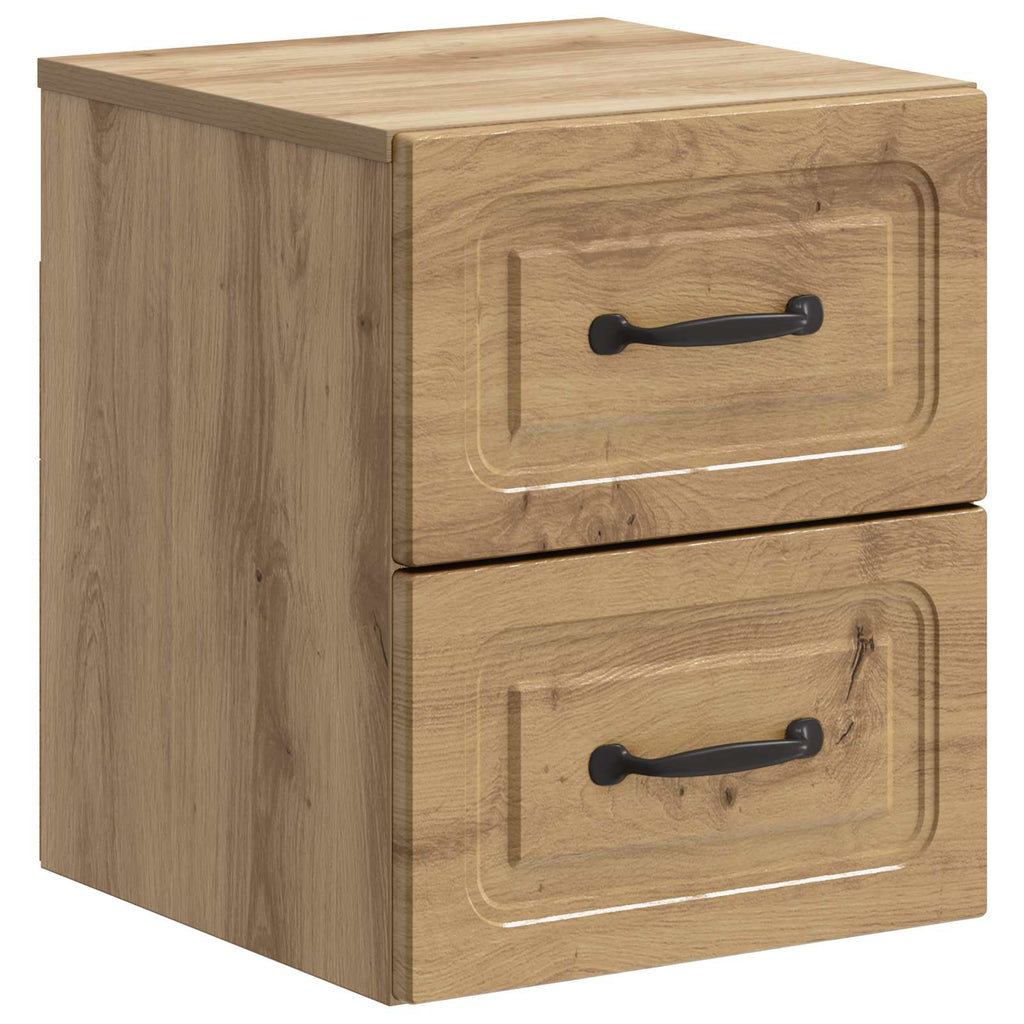 Mobiletto da notte a muro Rovere Artigianale 34,5 x 33 x 40 cm